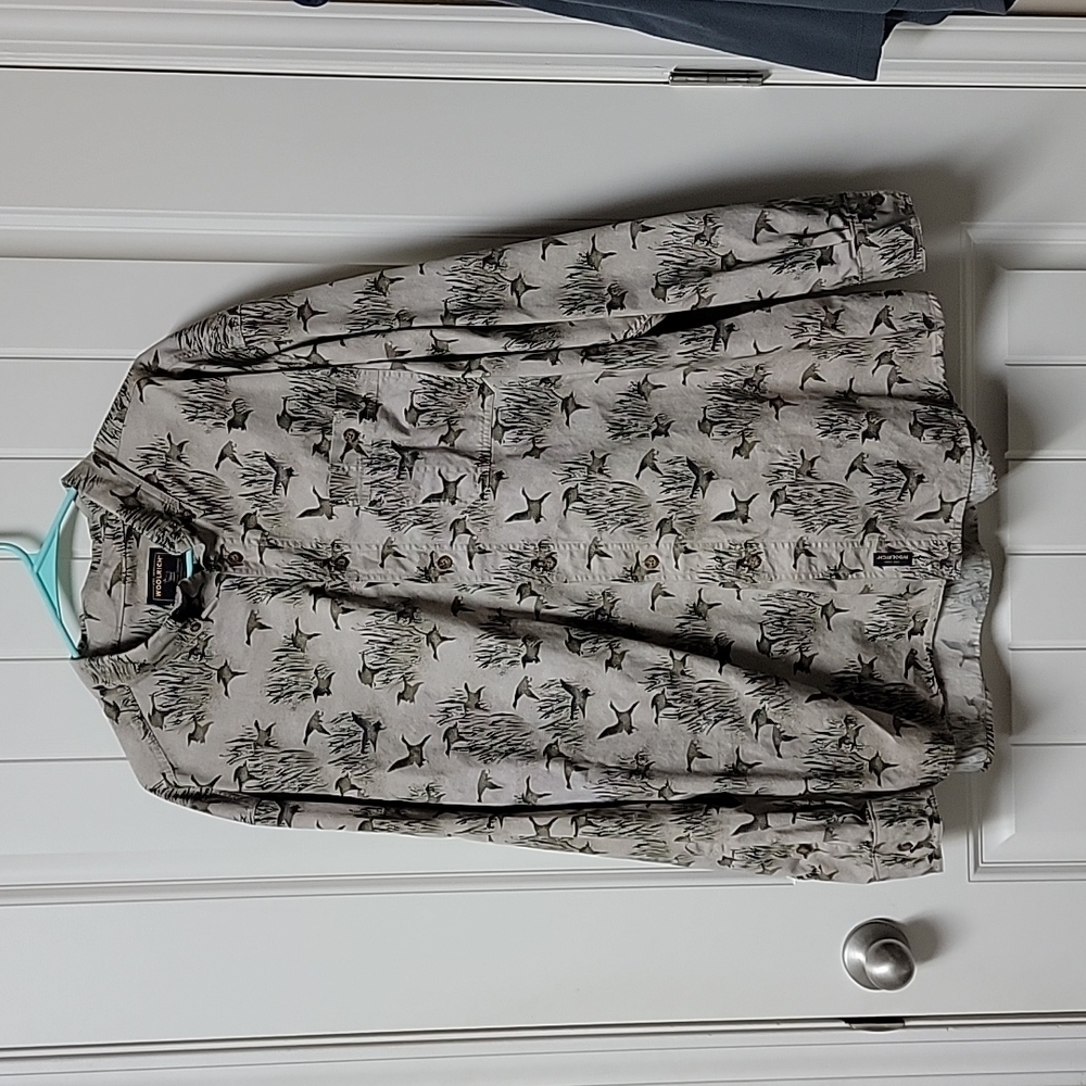 Vintage Woolrich khaki mallard ducks shirt